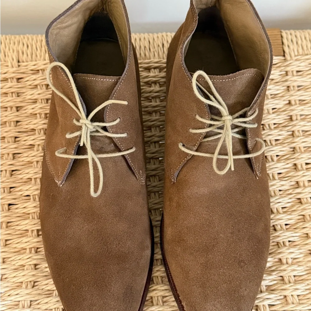 Men's Brown Suede Shoes - Picture 3 of 14